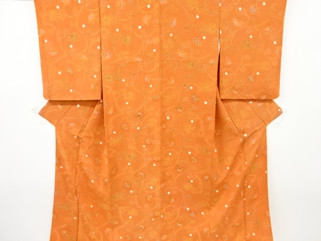 JAPANESE KIMONO / KOMON / SHIBORI / FLOWER ARABESQUE